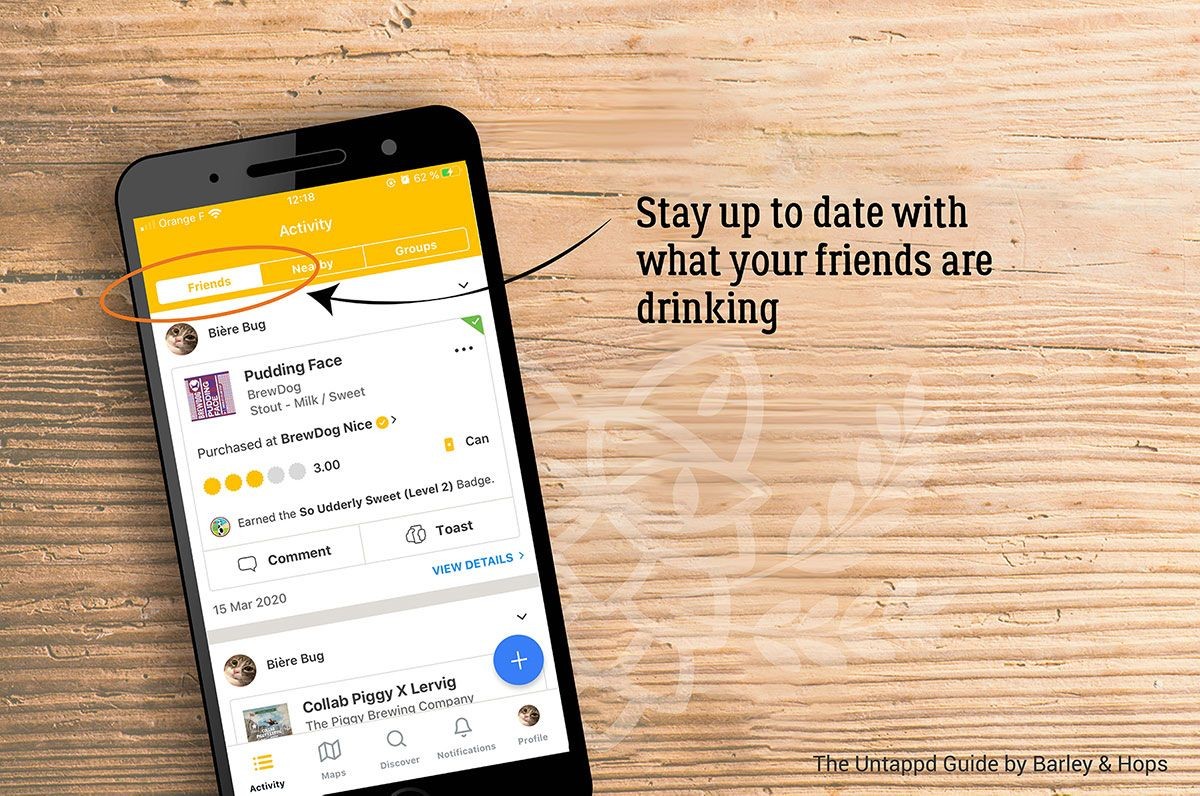 Stay up to date with what you friends are drinking.